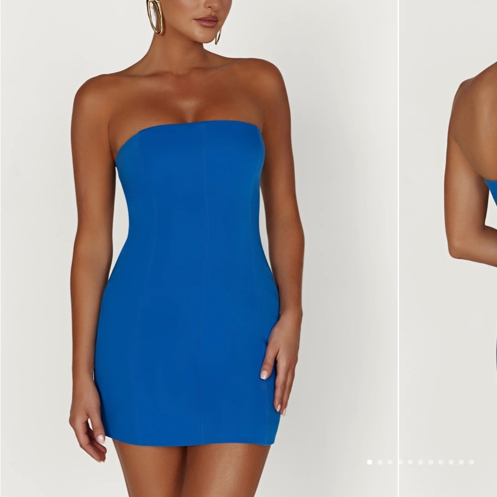 Meshki Maci Crepe Mini Dress - Cobalt Blue